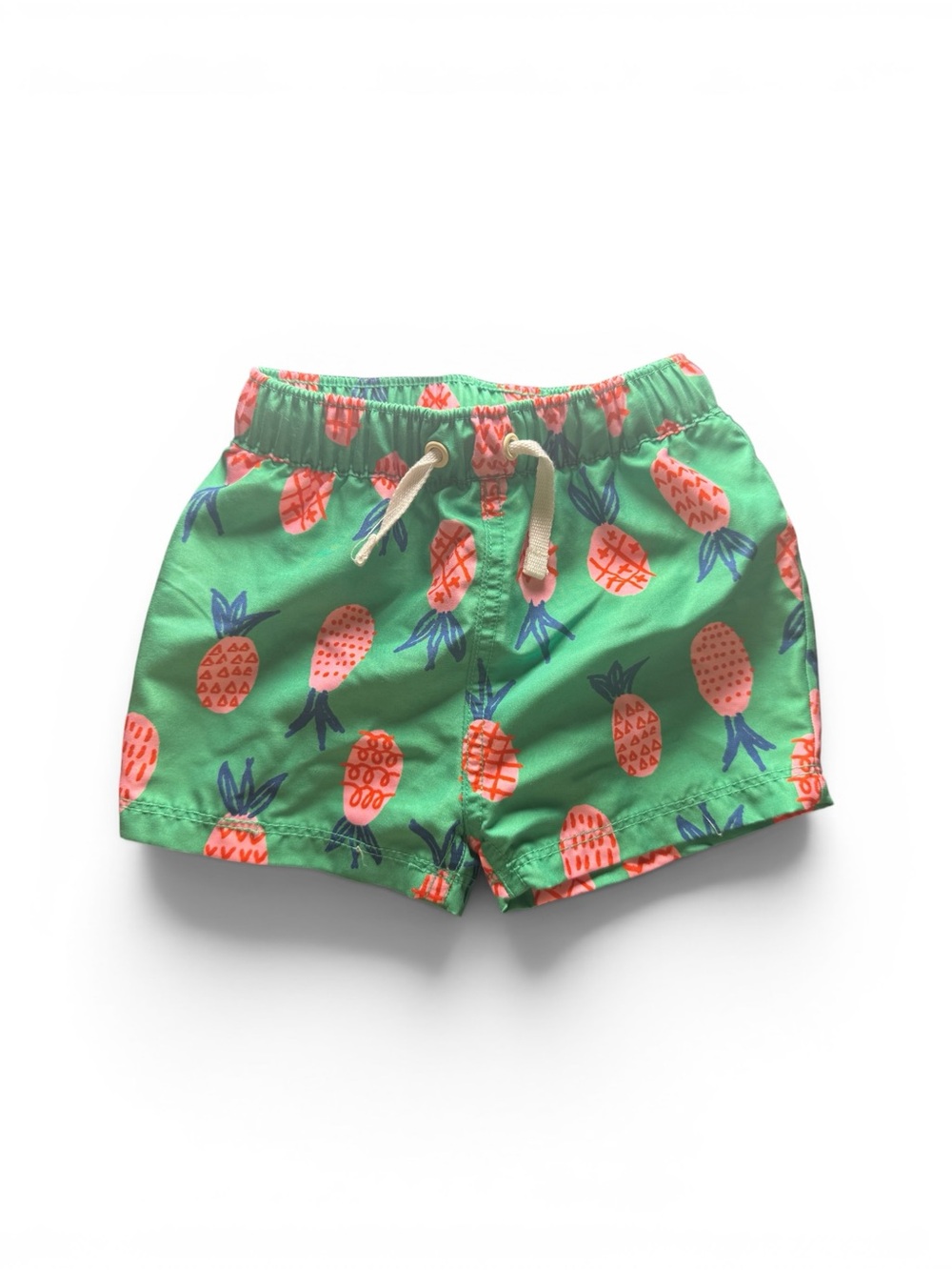 Hanna Andersson Pineapple Swim Trunks 12-18 Months Boys Summer Swim